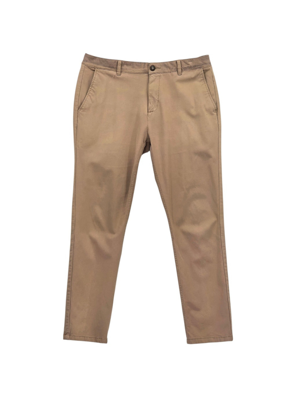Mugsy Belmonts Chino Pants Mens 38x32 Khaki 4-Way Stretch Cotton Rayon Spandex